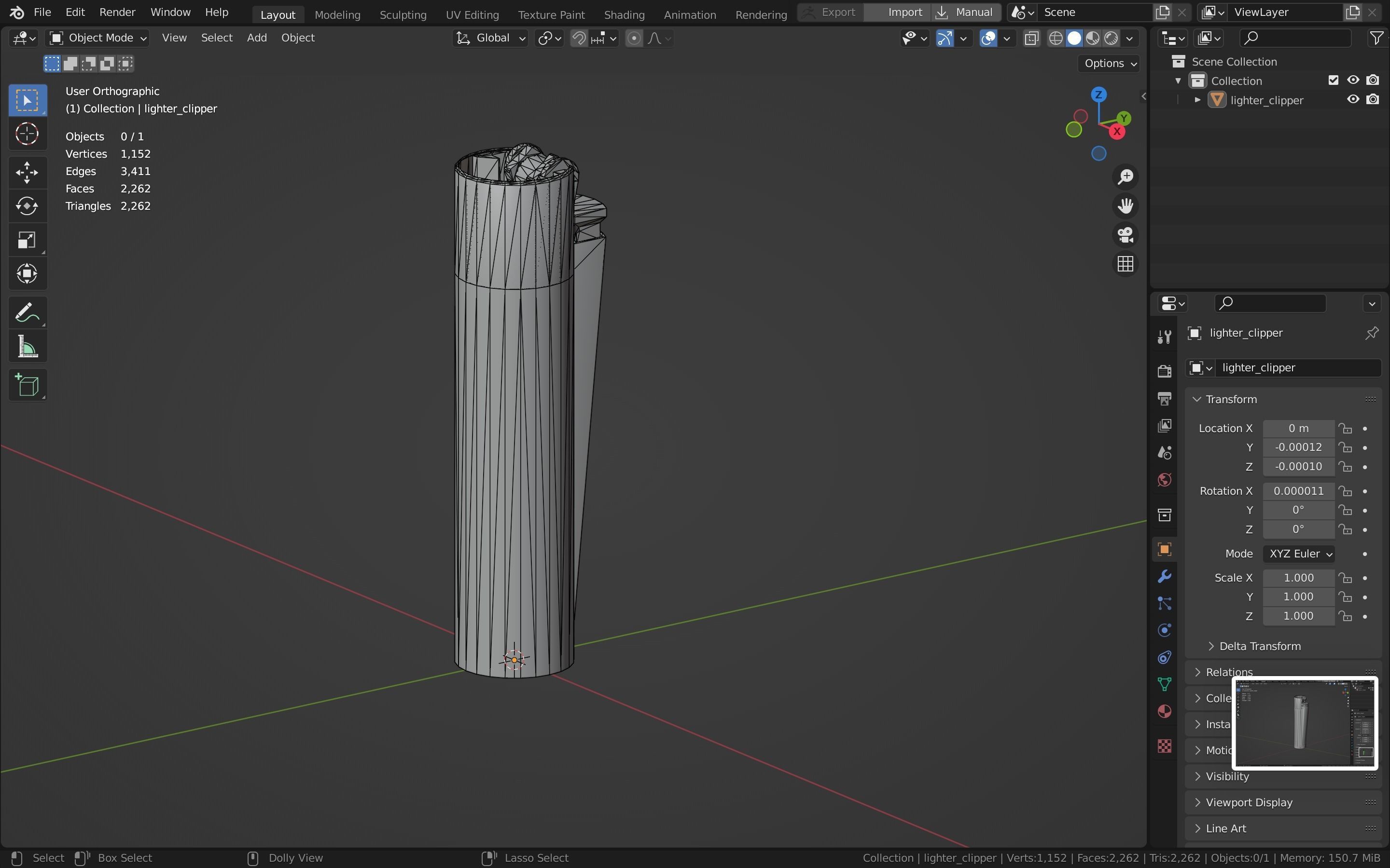 Lighter Low-poly 3D model_37