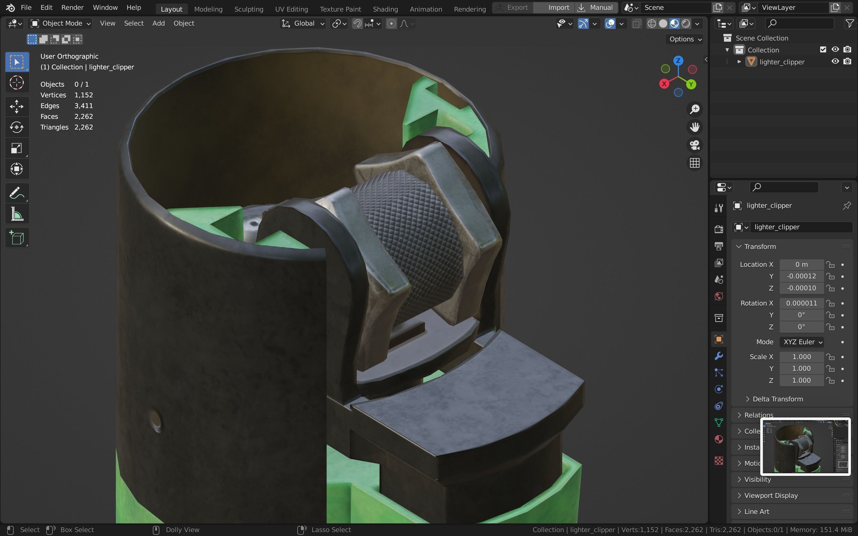 Lighter Low-poly 3D model_54