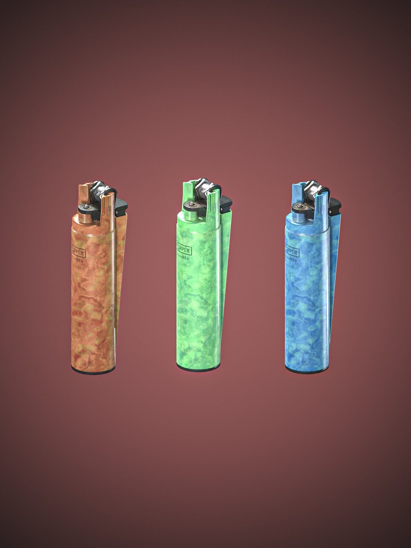 Lighter Low-poly 3D model_5