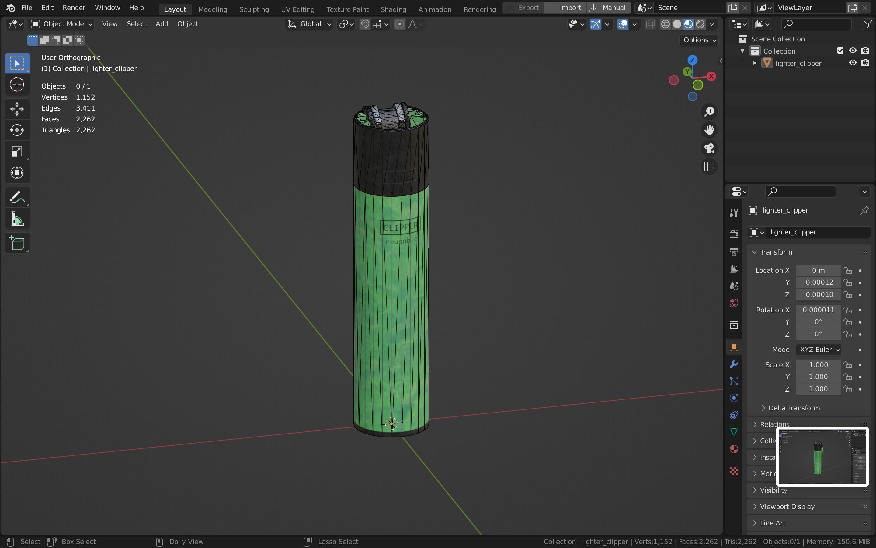 Lighter Low-poly 3D model_40