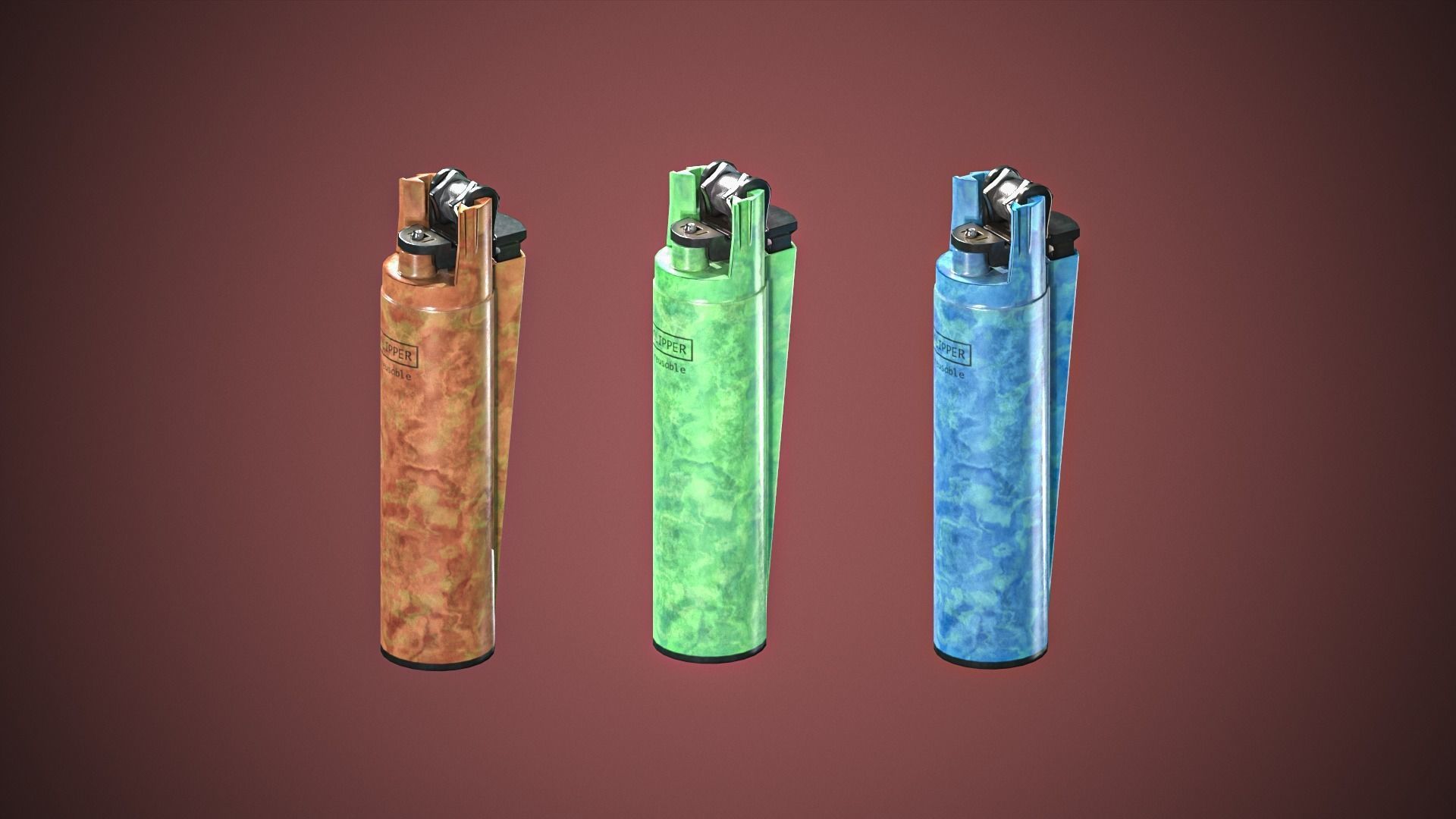 Lighter Low-poly 3D model_32