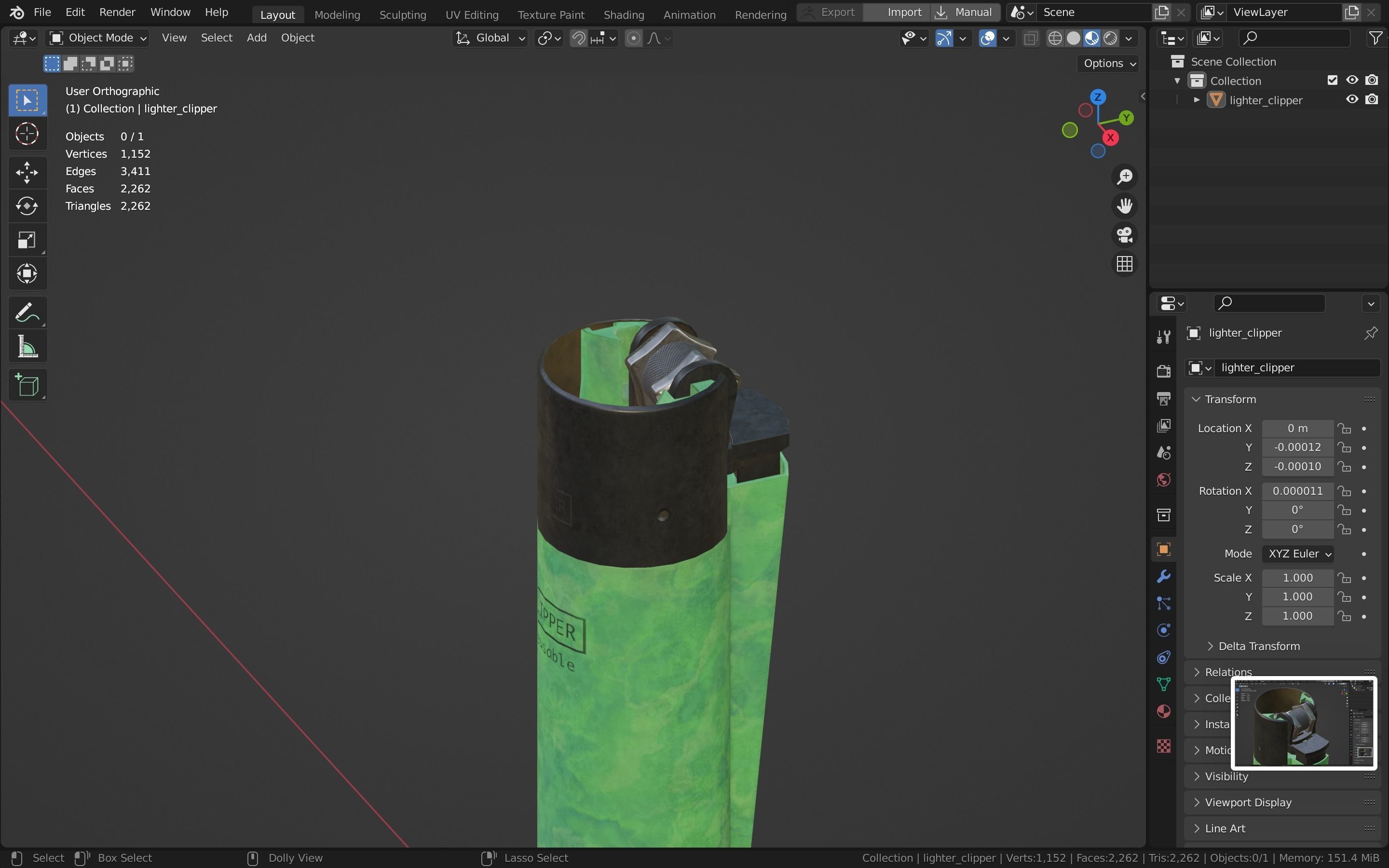 Lighter Low-poly 3D model_55