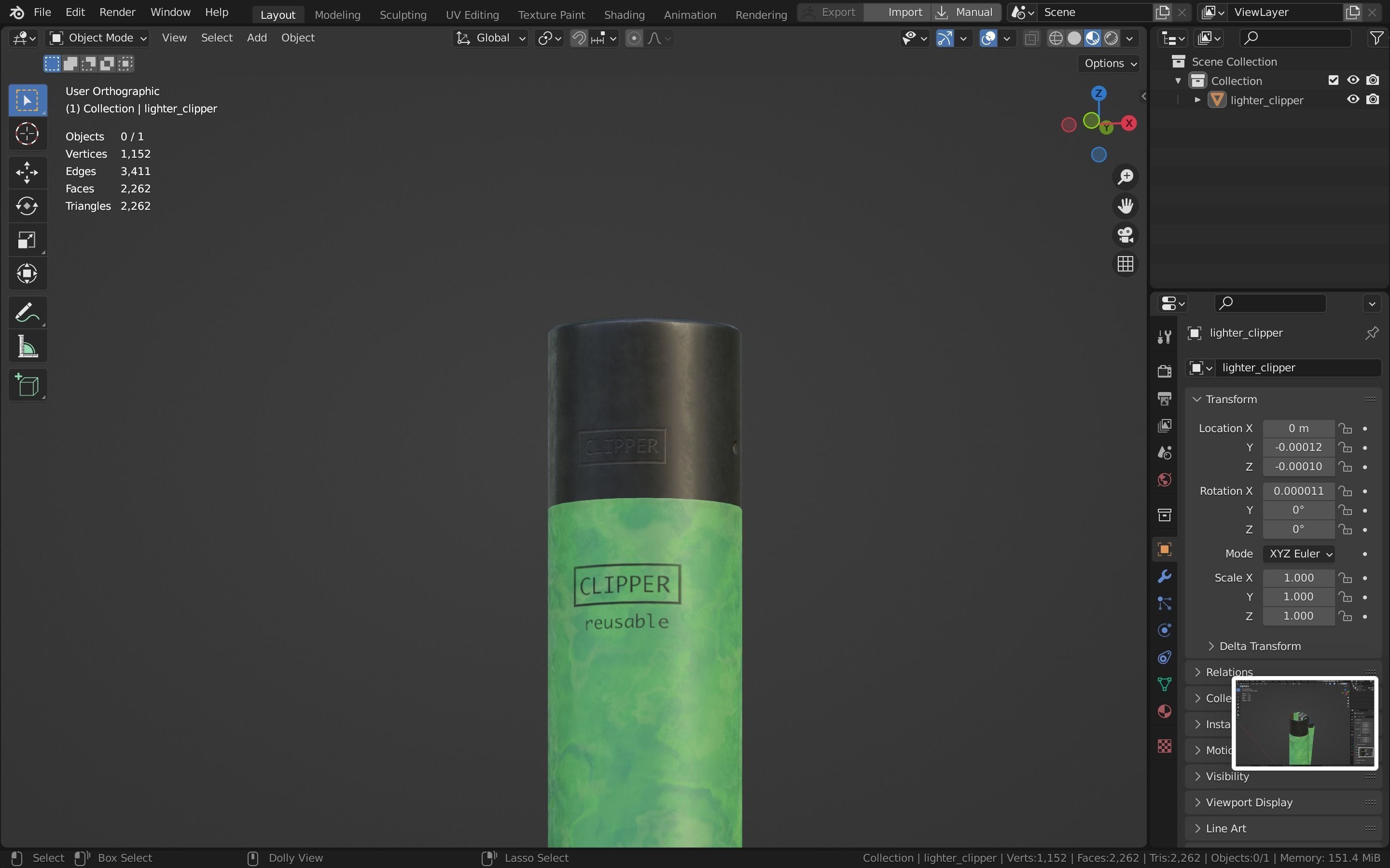Lighter Low-poly 3D model_56