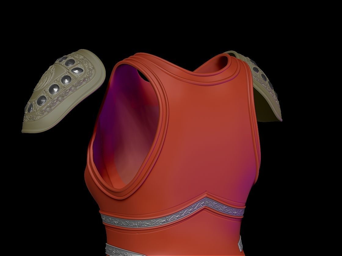 Rhaenys Targaryen Chest and Shoulder Armour 3d digital download 3D print model_4