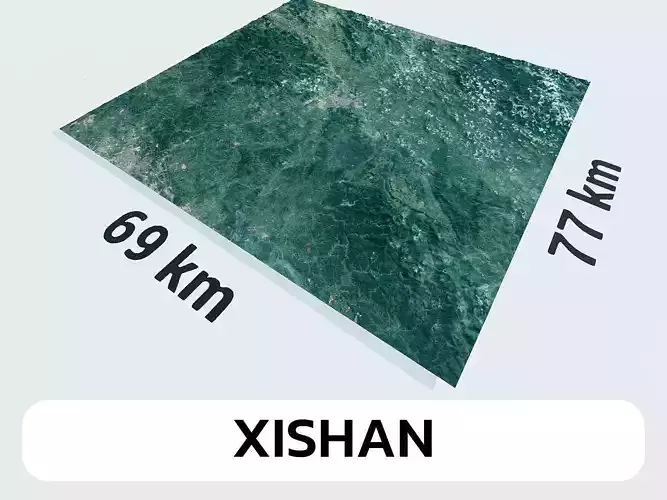 Xishan China City Landscape 3D Model