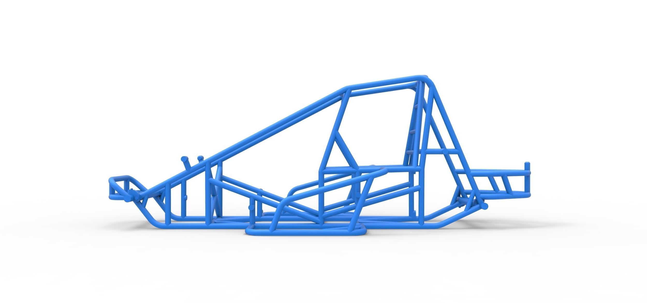 Frame for Sprint car Scale 1 to 25 3D print model_7