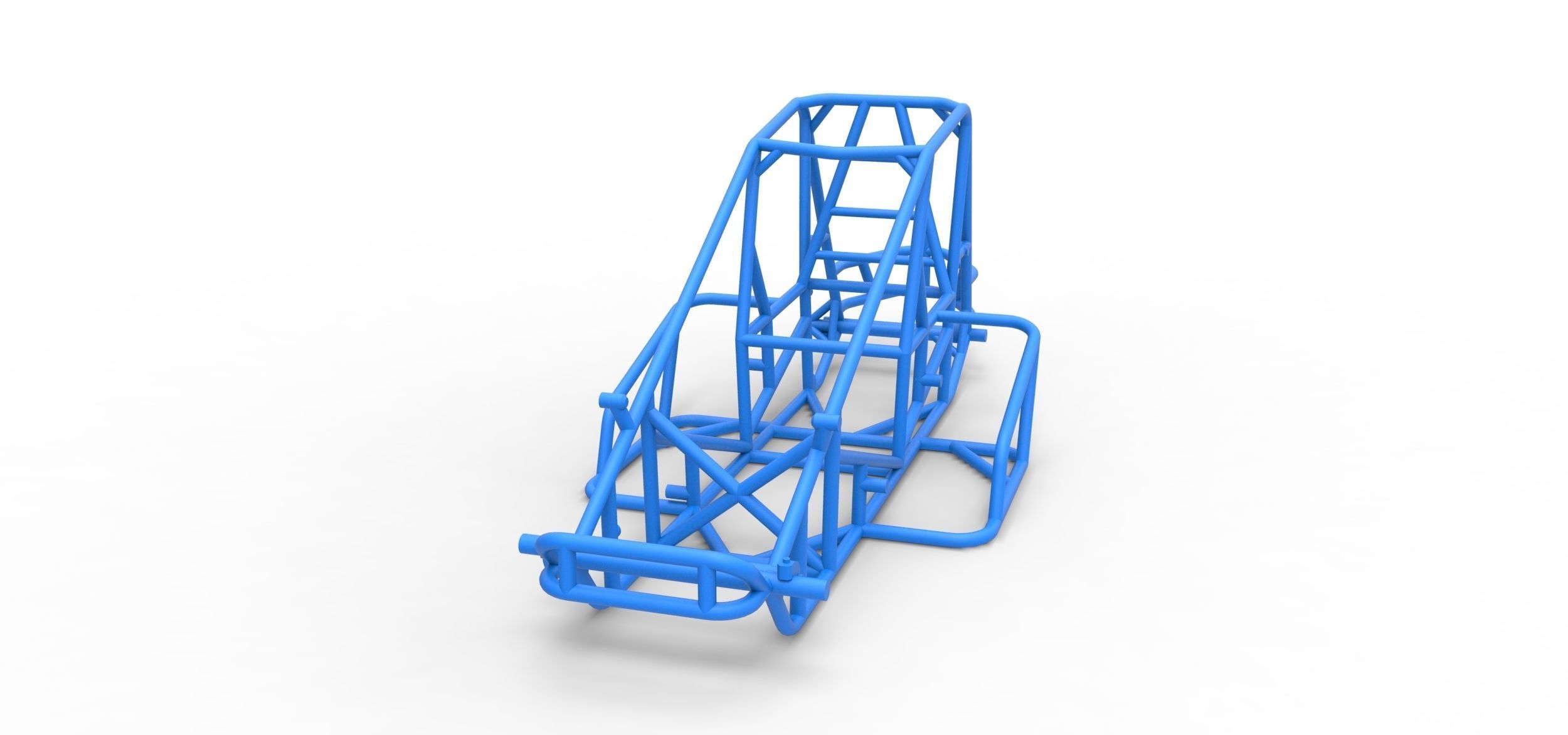 Frame for Sprint car Scale 1 to 25 3D print model_3