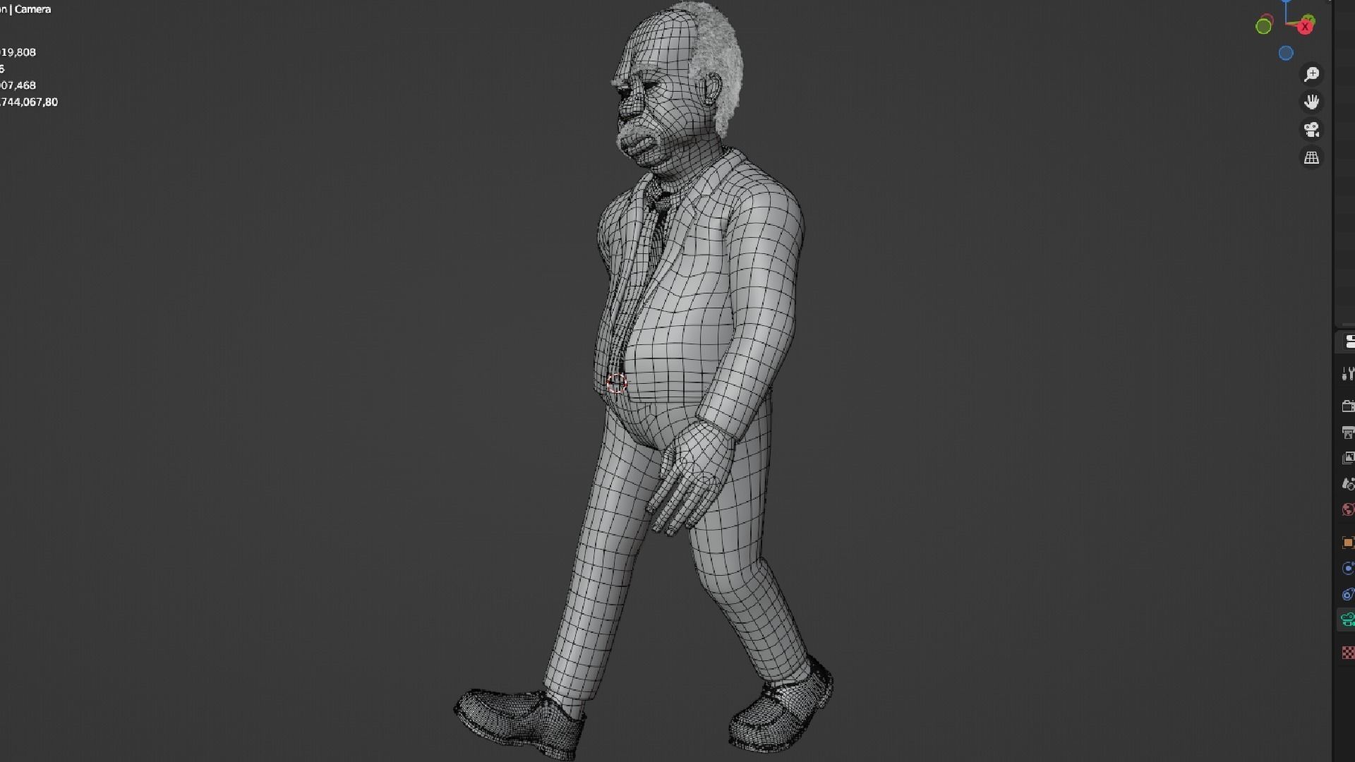 Stanley Hudson Caricature Rig Low-poly 3D model Low-poly 3D model_1