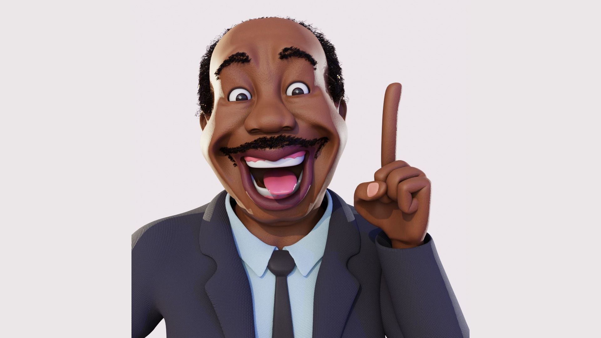 Stanley Hudson Caricature Rig Low-poly 3D model Low-poly 3D model_4