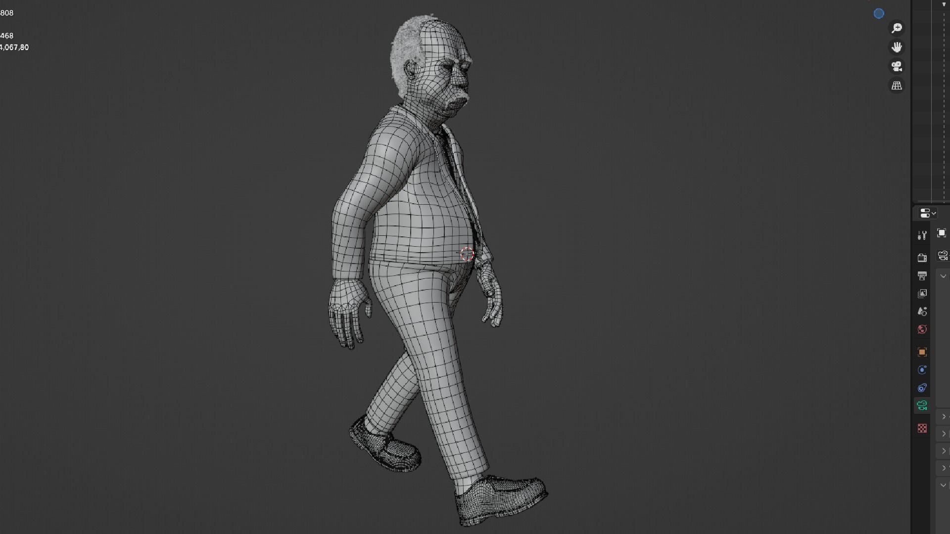 Stanley Hudson Caricature Rig Low-poly 3D model Low-poly 3D model_3