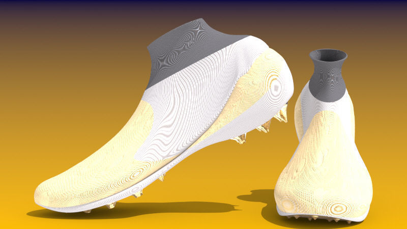 chuteira pair of shoes 3D print model_3