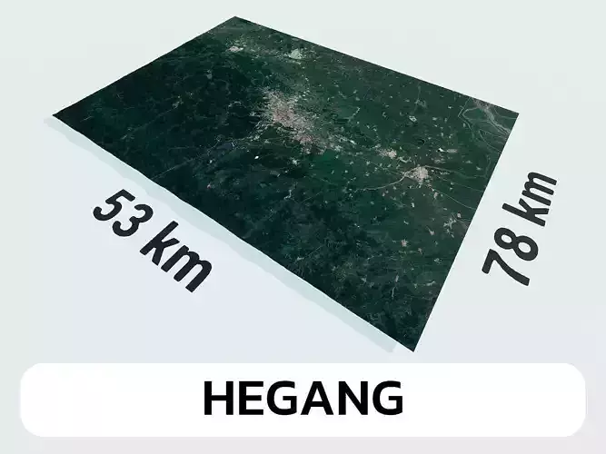 Hegang China City Landscape 3D Model