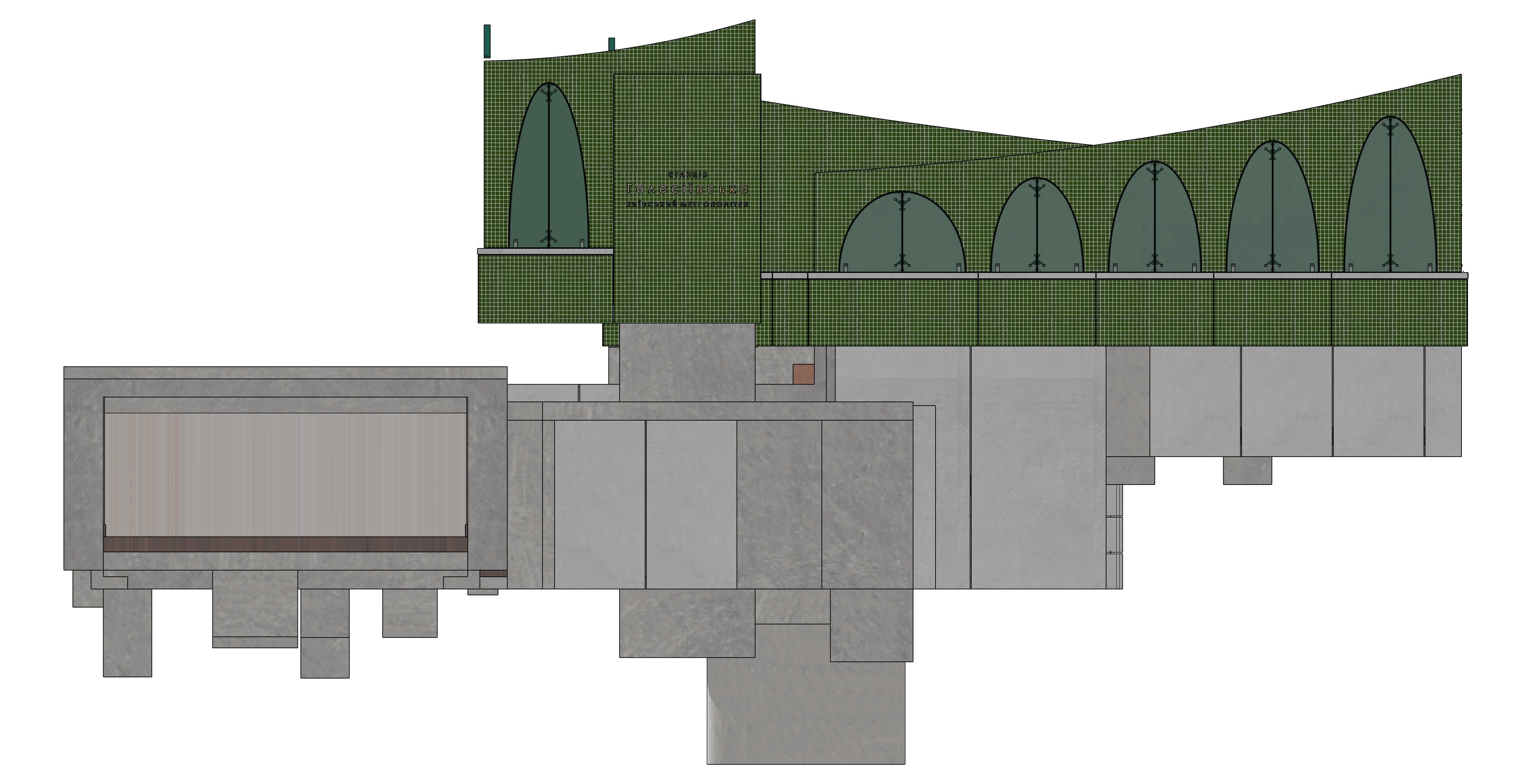 Subway Station Entrance with Elevator in Kyiv 3D model_16