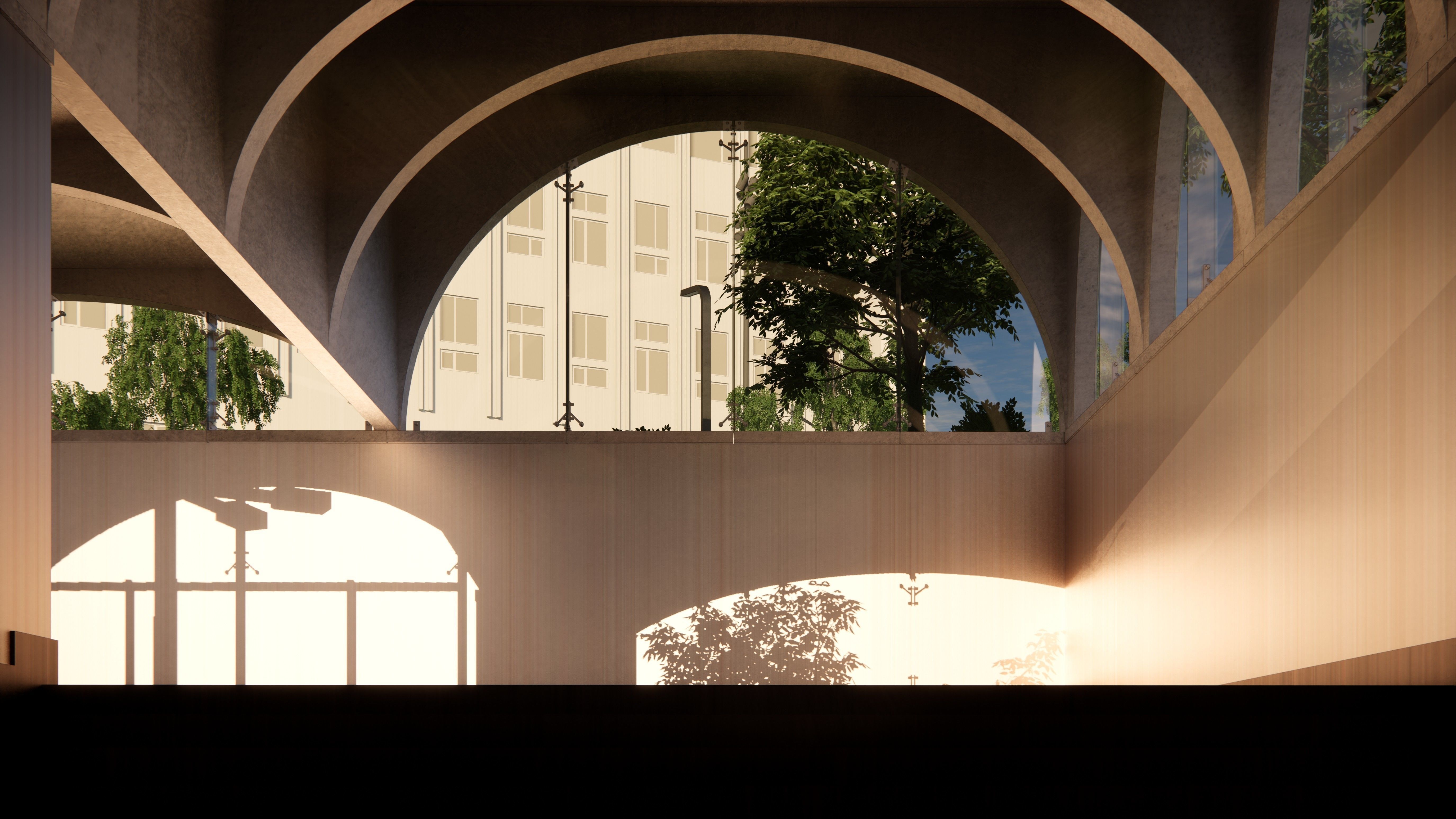 Subway Station Entrance with Elevator in Kyiv 3D model_13