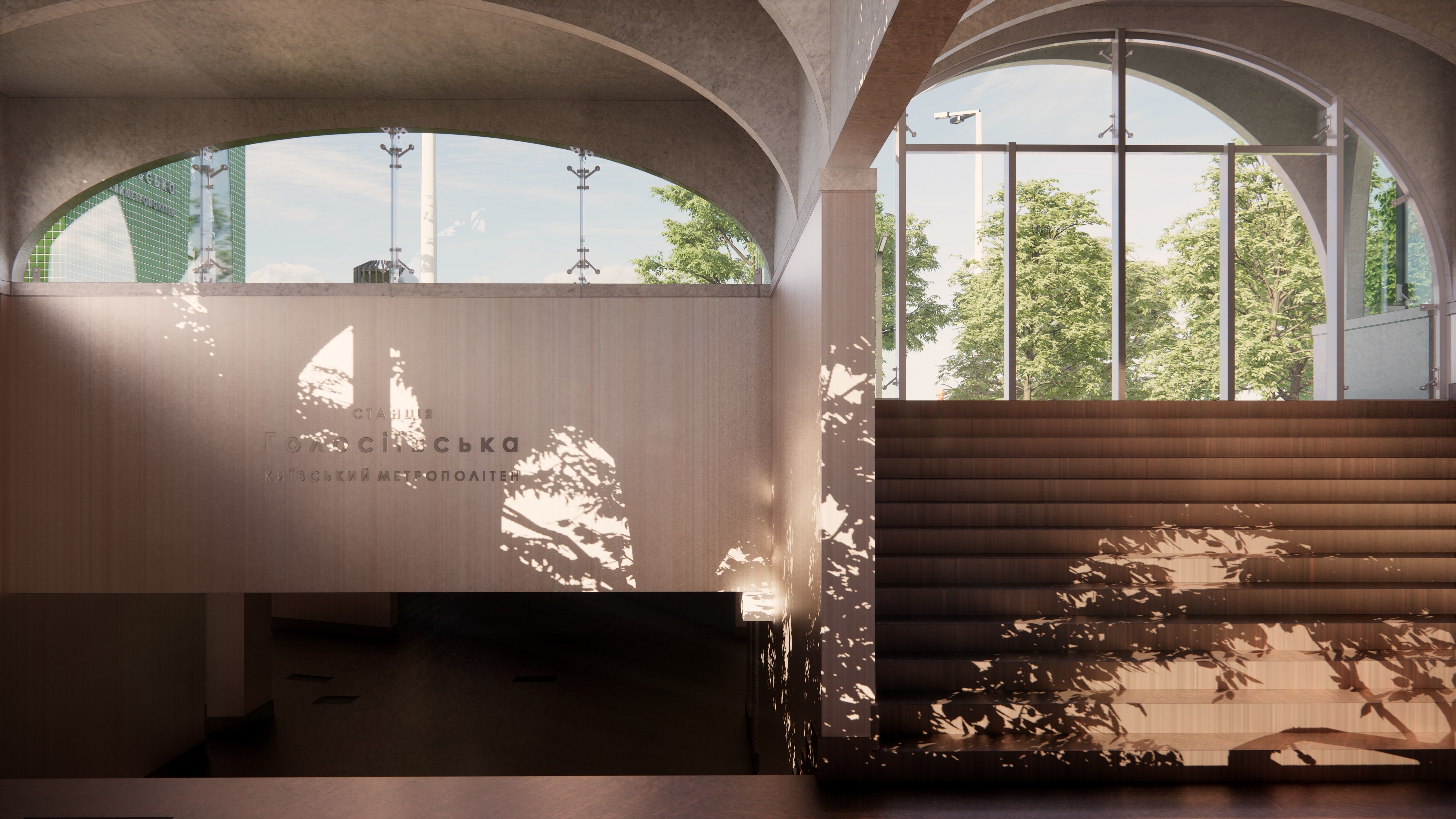 Subway Station Entrance with Elevator in Kyiv 3D model_11