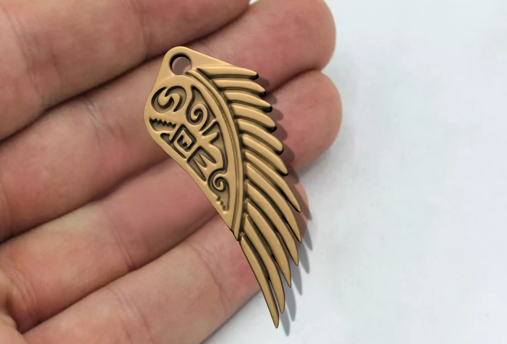 GRIFFIN WING INSCRIPTION PENDANT 3D print model