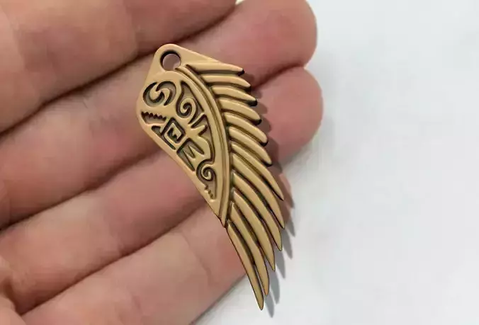 GRIFFIN WING INSCRIPTION PENDANT