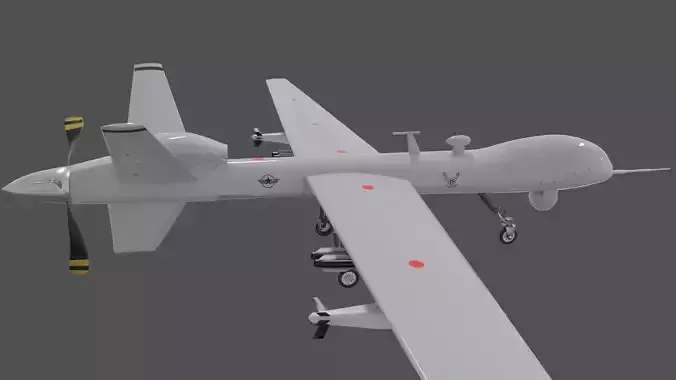 mq-9 reaper Drone Low-poly 3D model
