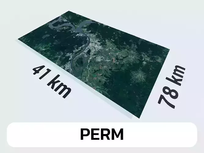 Perm Russia City Landscape 3D Model