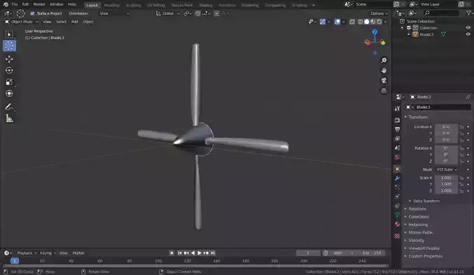 4 blade Propeller 