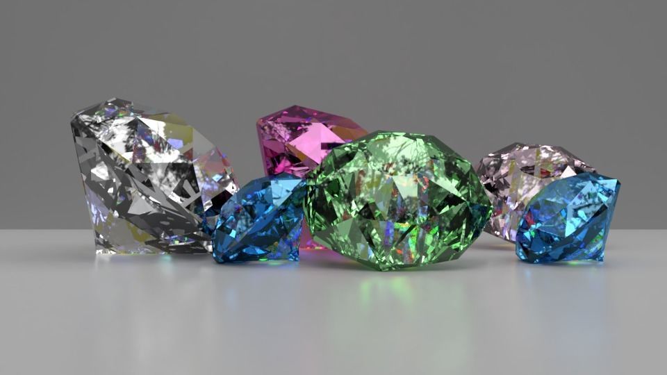 Daimand scene 3D model_1