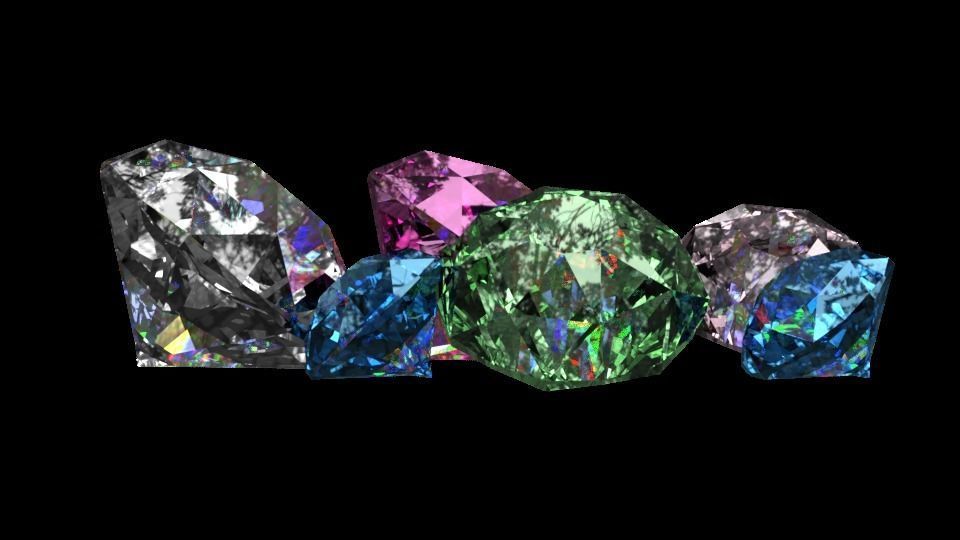 Daimand scene 3D model_2