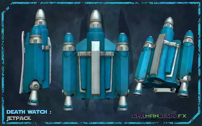 Live Action Death Watch Mandalorian Jetpack Cosplay 3D print model