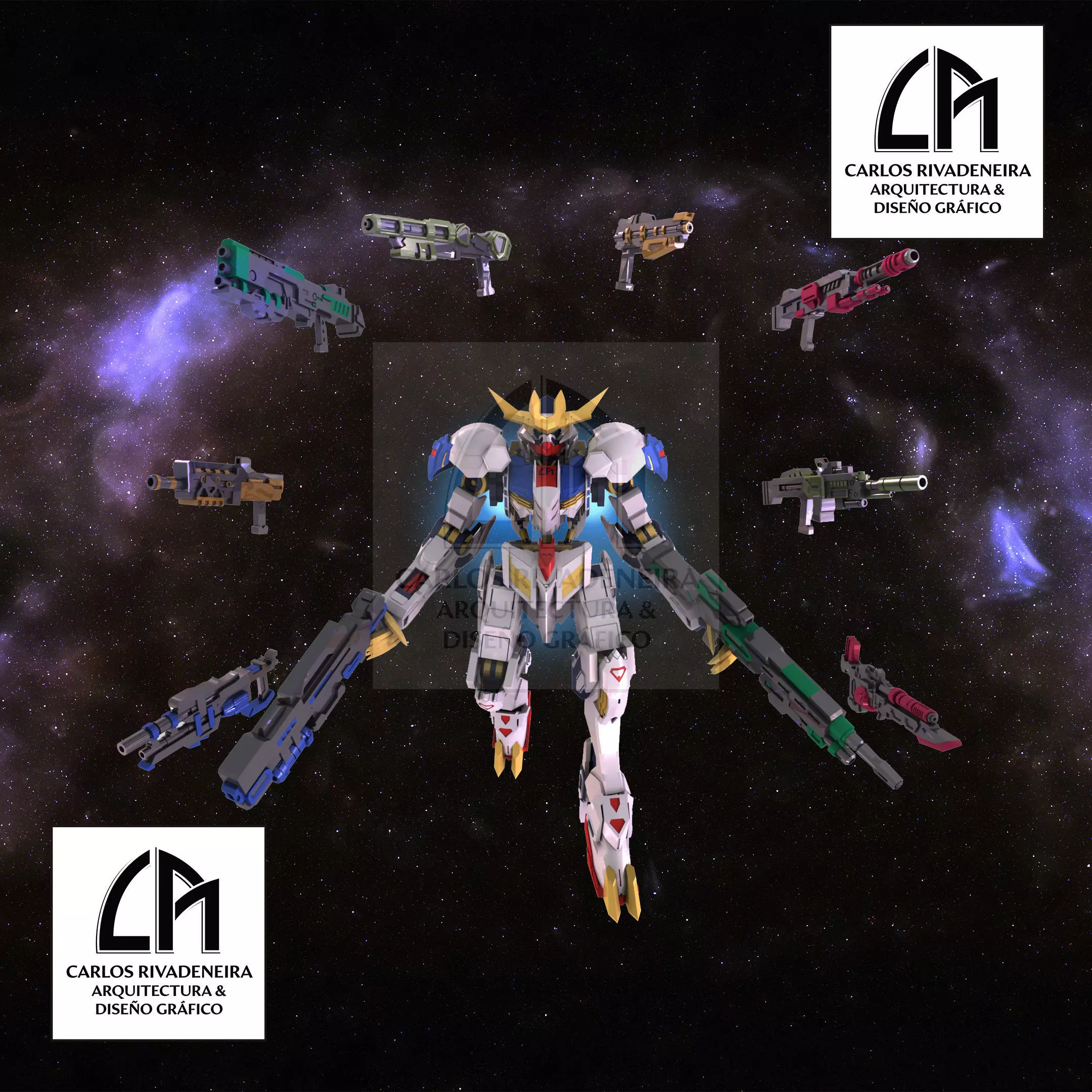GUNDAM COMPLETE SET OF BLASTERS 3D print model_0