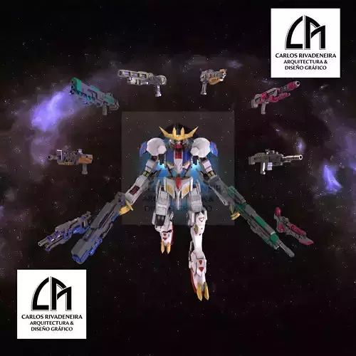 GUNDAM COMPLETE SET OF BLASTERS 3D print model