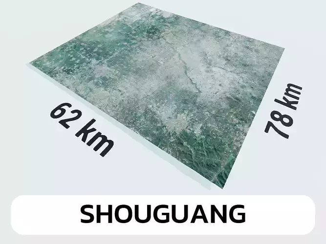 Shouguang China City Landscape 3D Model