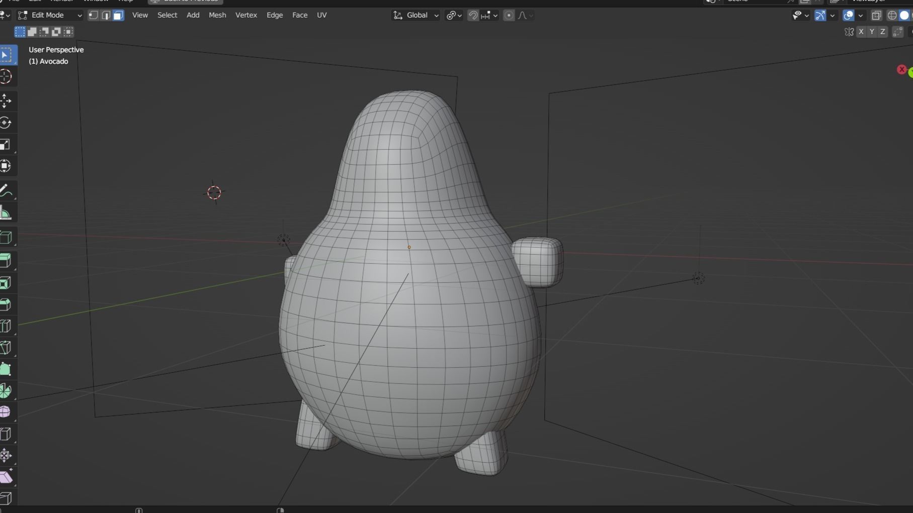 Avocado Boomerang Fu Low-poly 3D model_3