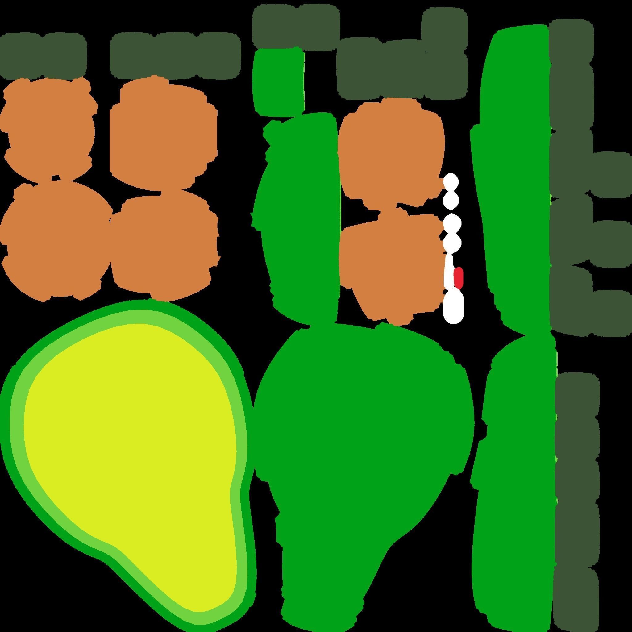 Avocado Boomerang Fu Low-poly 3D model_6