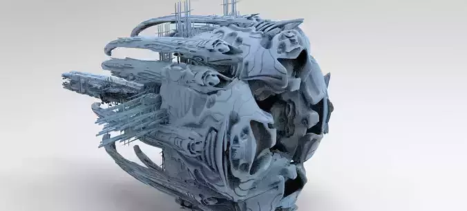 Sci Fi Starfish Pincer Claw Architecture 4