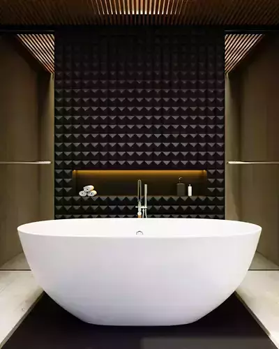 American Standard ZeniStone Floor-standing Bathtub and Faucet