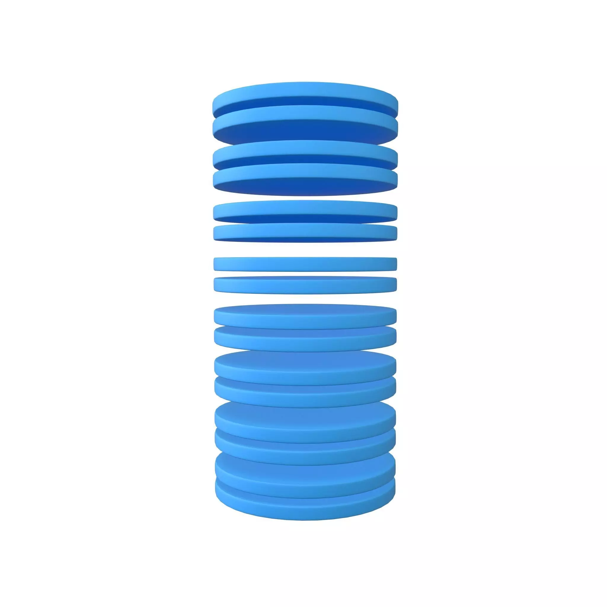 Nand Flash Memory QLC Structure v1 005 Low-poly 3D model_0