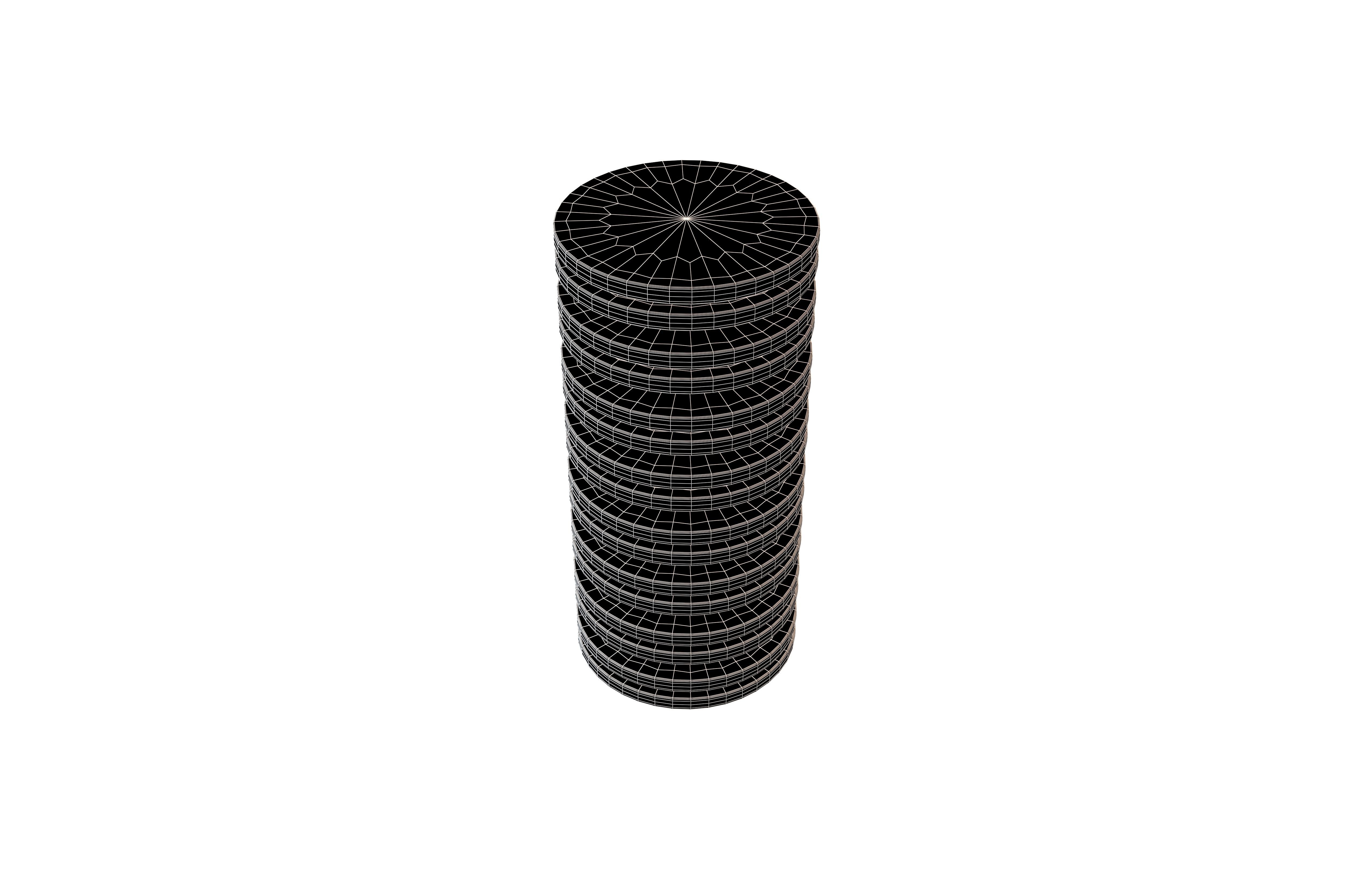 Nand Flash Memory QLC Structure v1 008 Low-poly 3D model_6