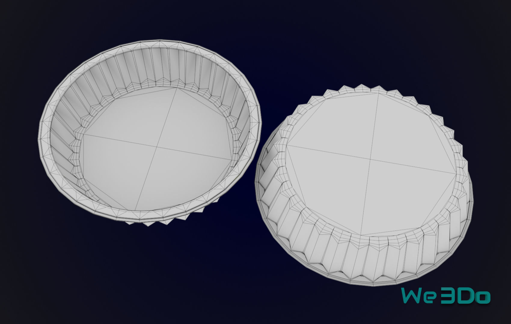 Round Aluminum Foil Lunch Box Low-poly 3D model_30