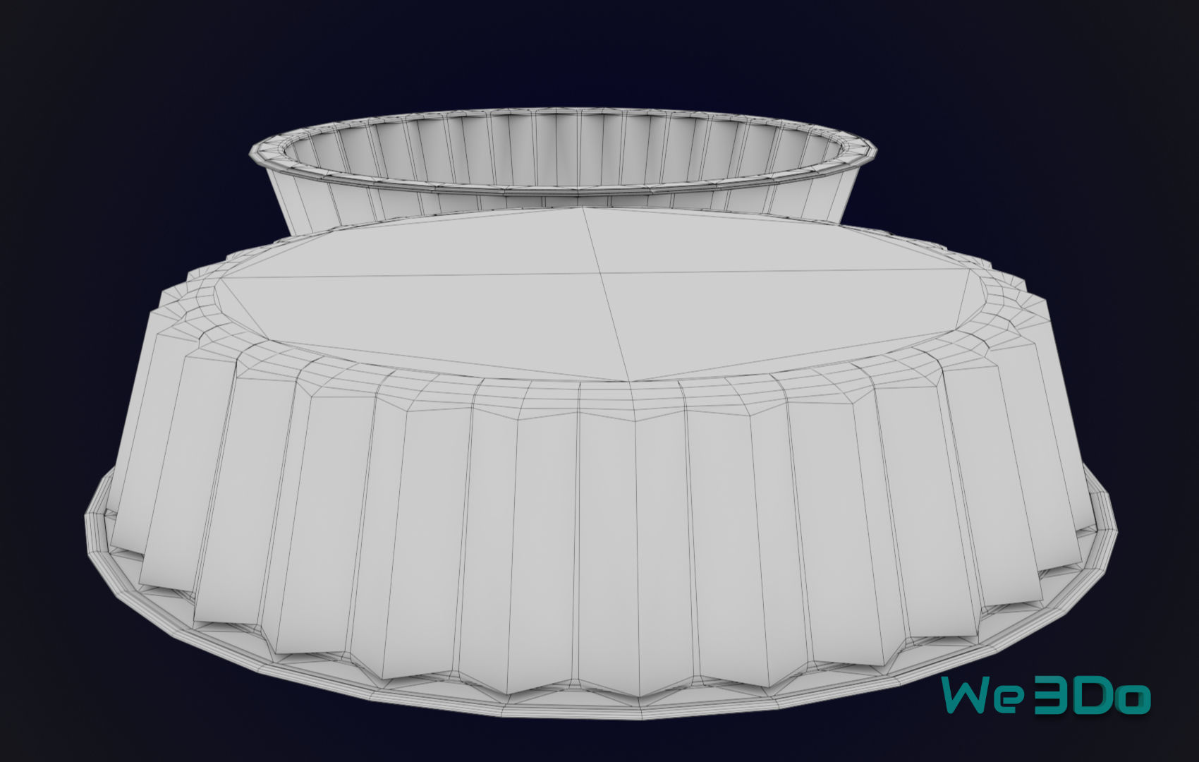 Round Aluminum Foil Lunch Box Low-poly 3D model_27