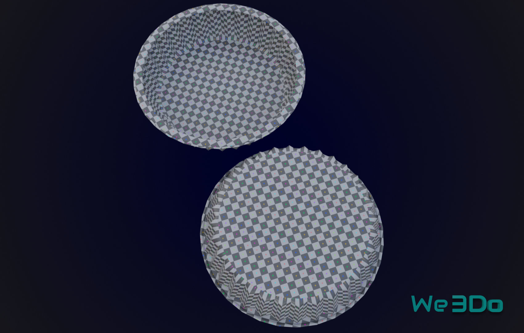 Round Aluminum Foil Lunch Box Low-poly 3D model_18