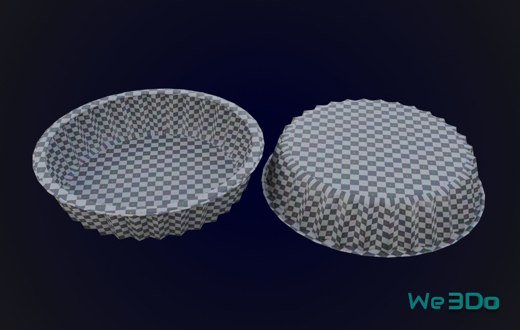 Round Aluminum Foil Lunch Box Low-poly 3D model_22