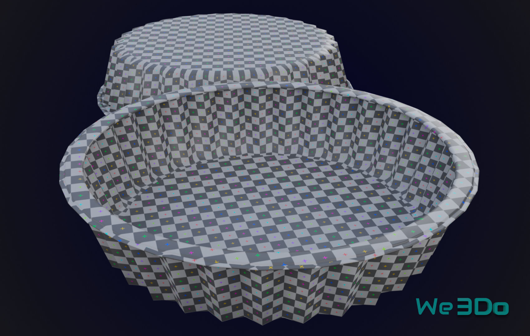 Round Aluminum Foil Lunch Box Low-poly 3D model_20