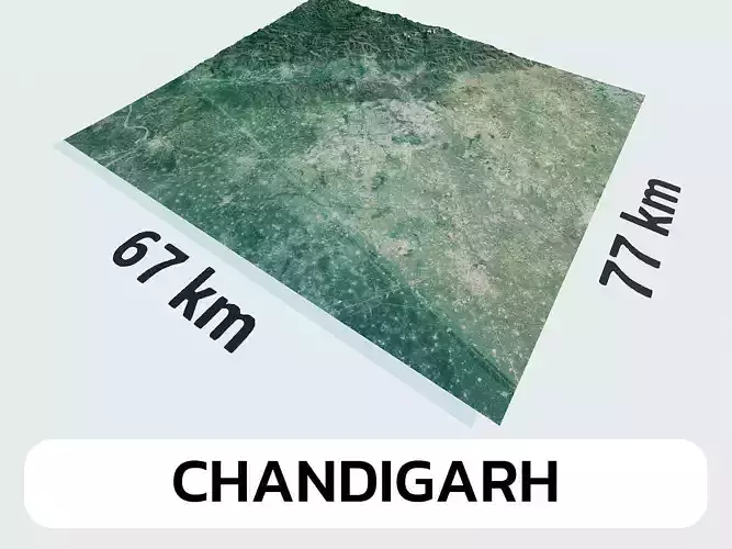 Chandigarh India City Landscape 3D Model