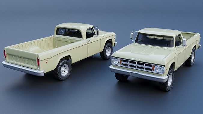 Dodge Power Wagon  W100 1969 3D print model 2