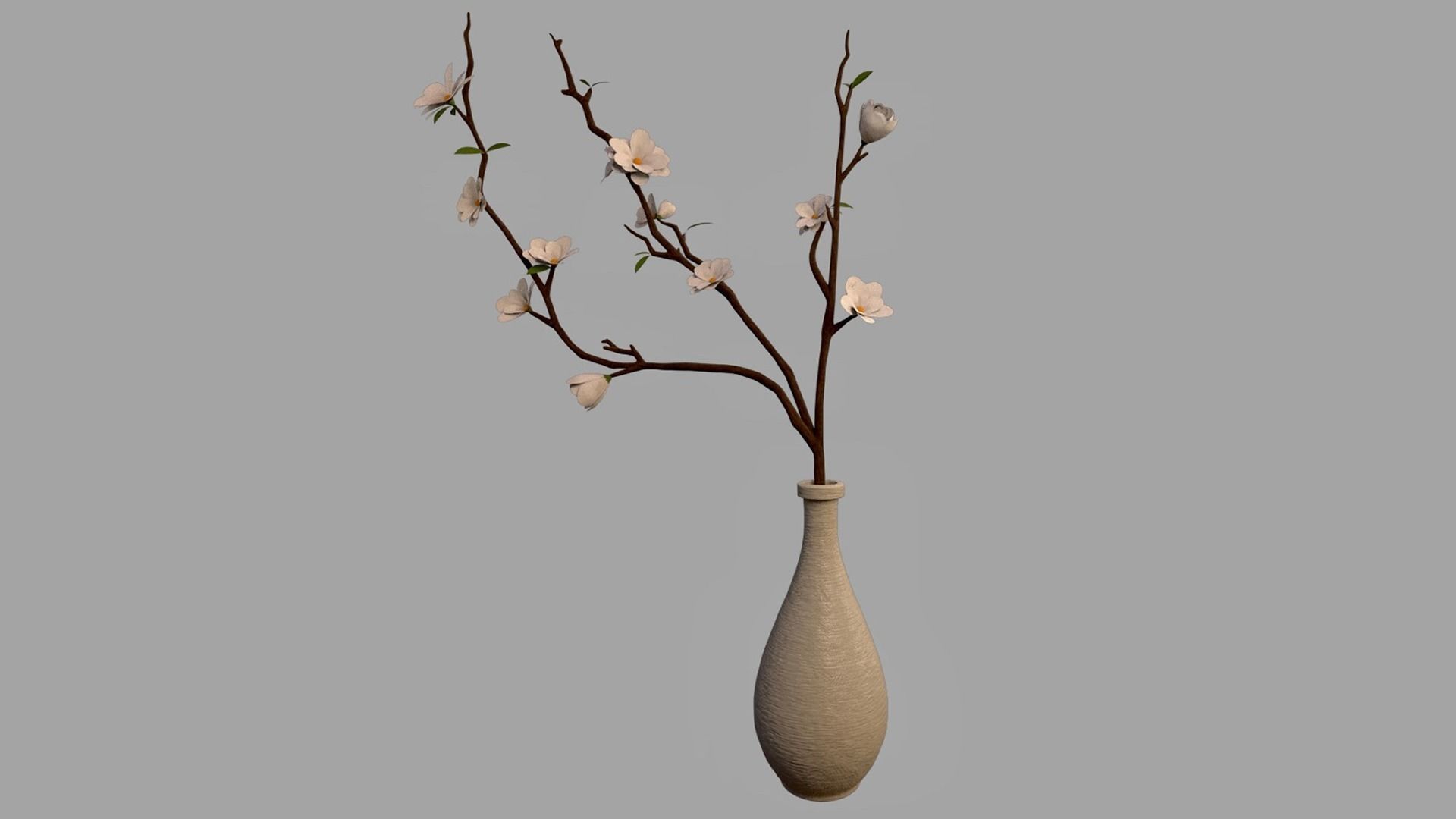 Flower in Vase Low-poly 3D model_1