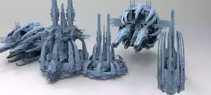 Sci Fi Wraith Claw City interceptor City Hub 5 models 