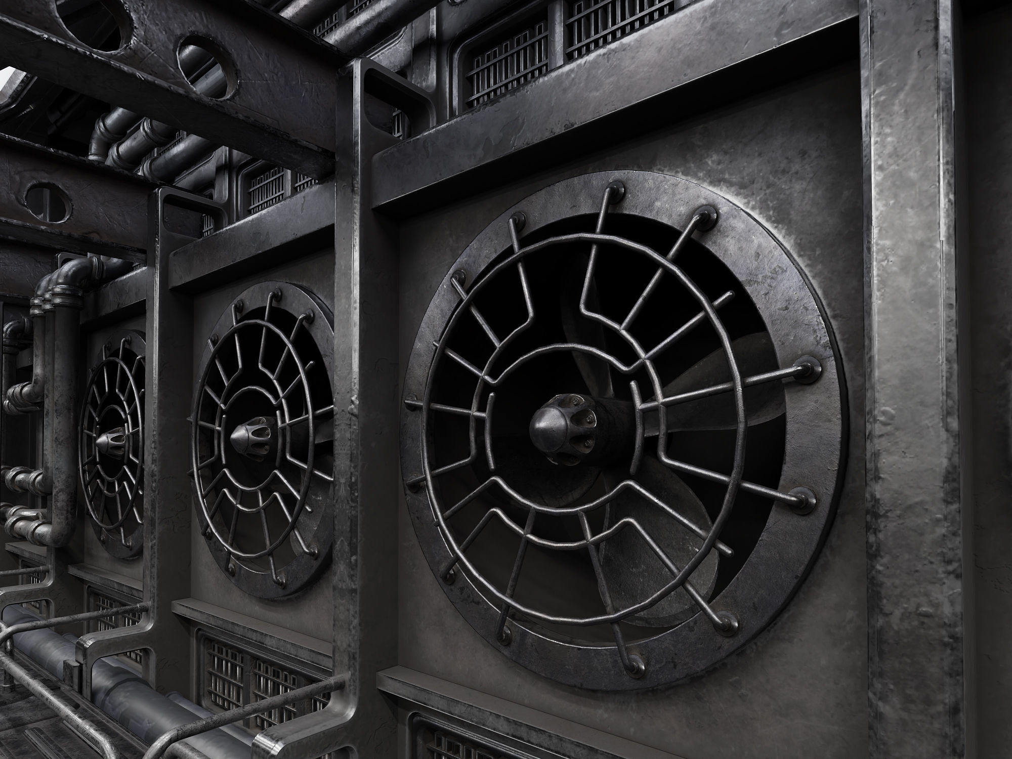 Industrial Showroom Low-poly 3D model_8