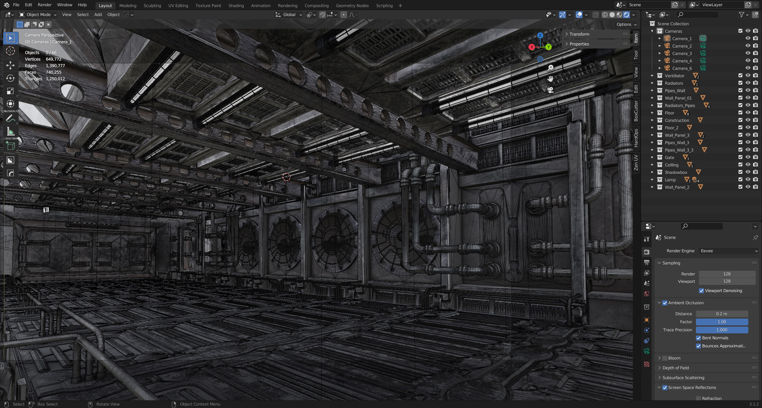 Industrial Showroom Low-poly 3D model_12