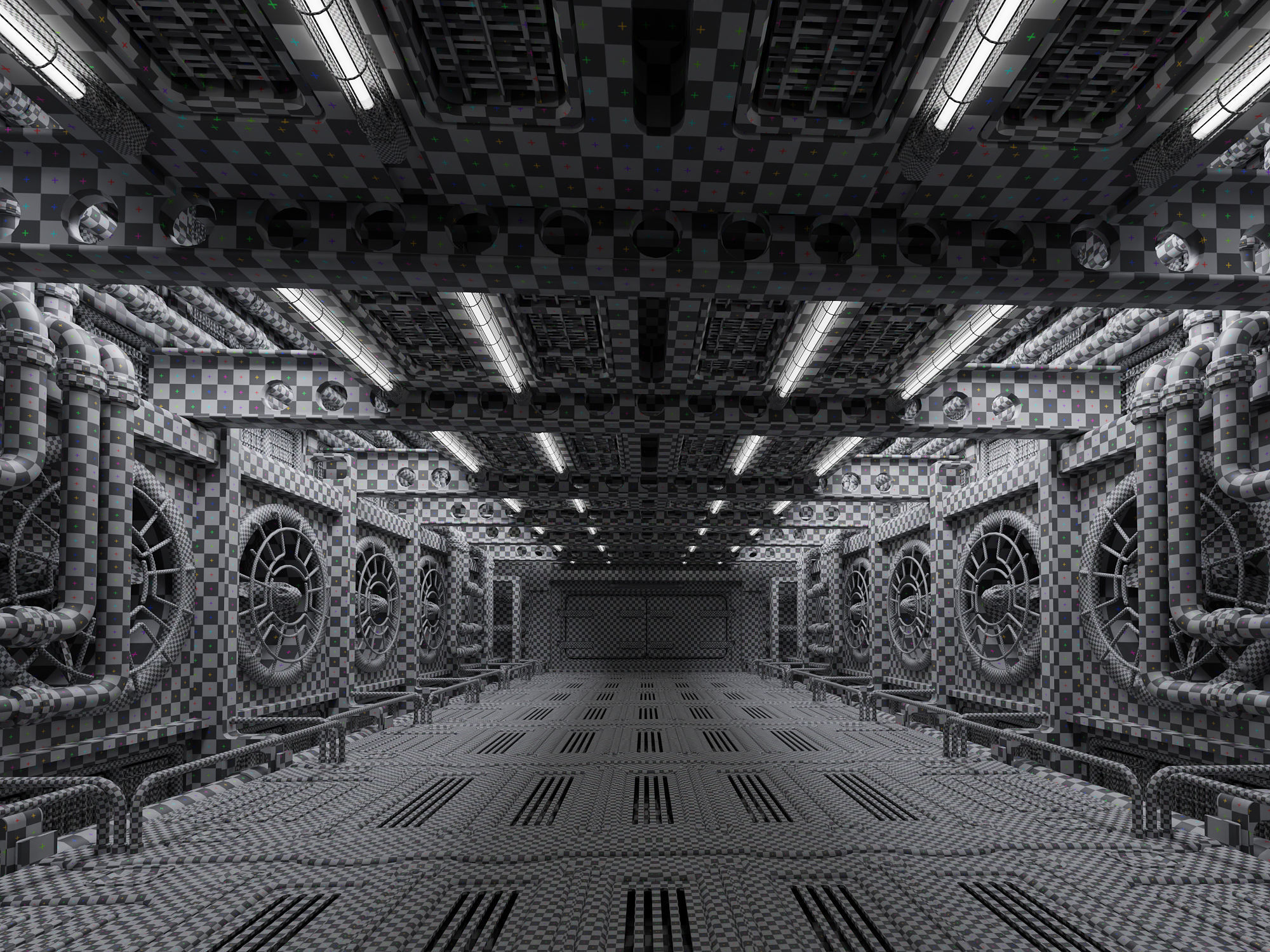 Industrial Showroom Low-poly 3D model_11
