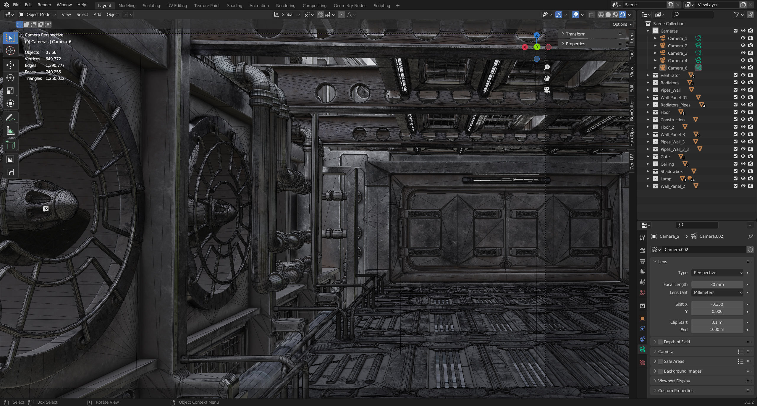 Industrial Showroom Low-poly 3D model_13