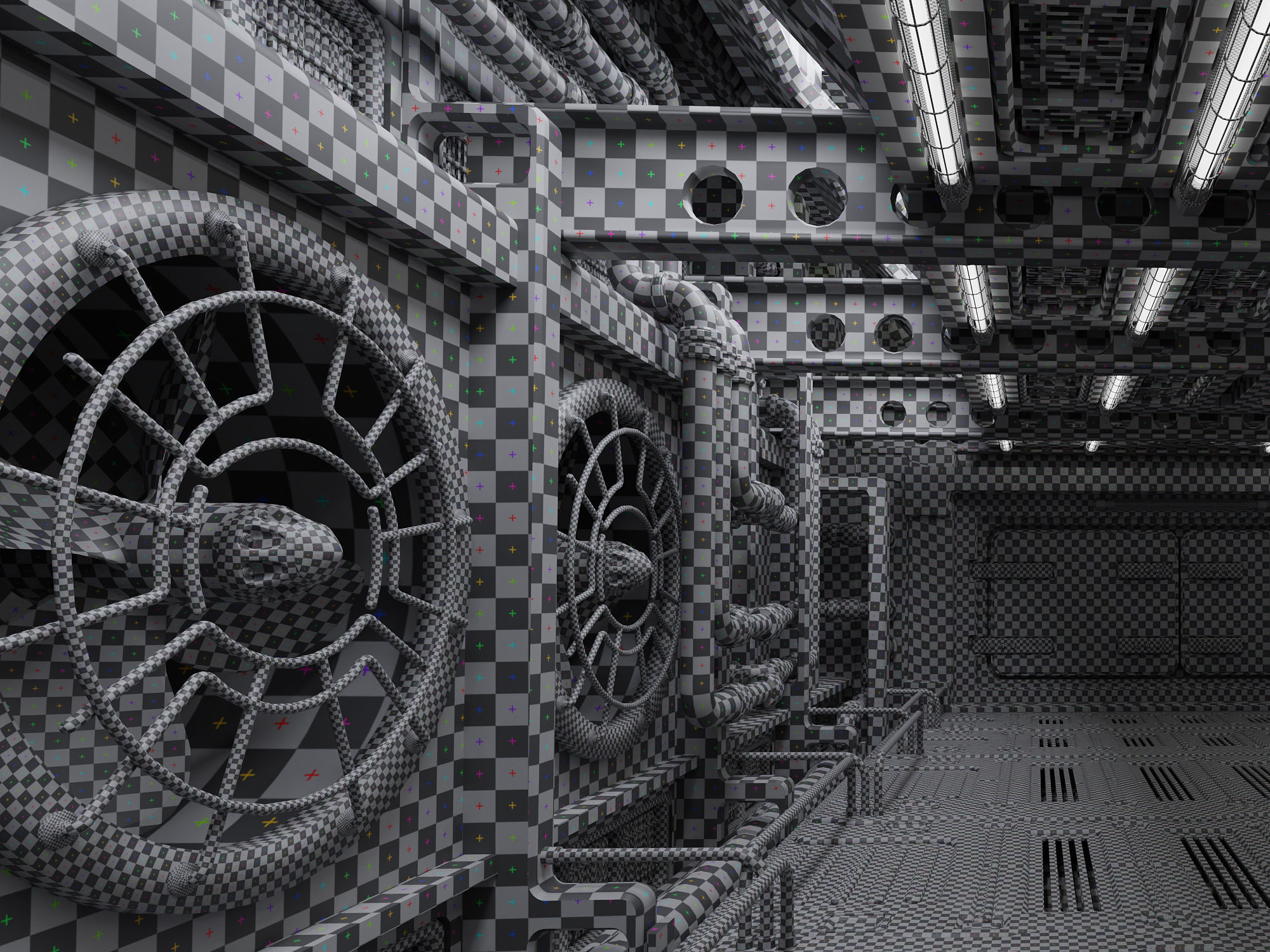 Industrial Showroom Low-poly 3D model_10